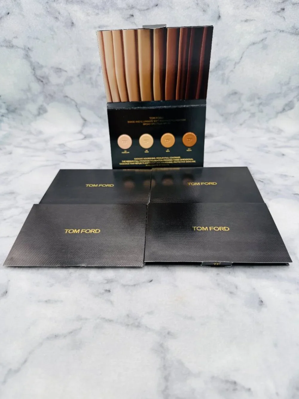 Tom Ford Beauty Gift Set-4 Shades Illuminate Radiance Foundation SPF 50-5pc-NEW